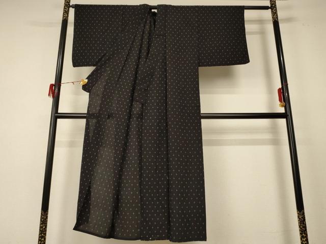 平和屋着物＊夏物 紗紬 十字絣 正絹 逸品 AABE2635cjd