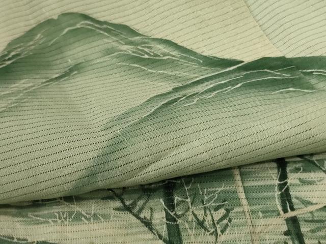 平和屋着物＊夏物 色留袖 絽 風景文 銀糸 正絹 逸品 AABE2636jd