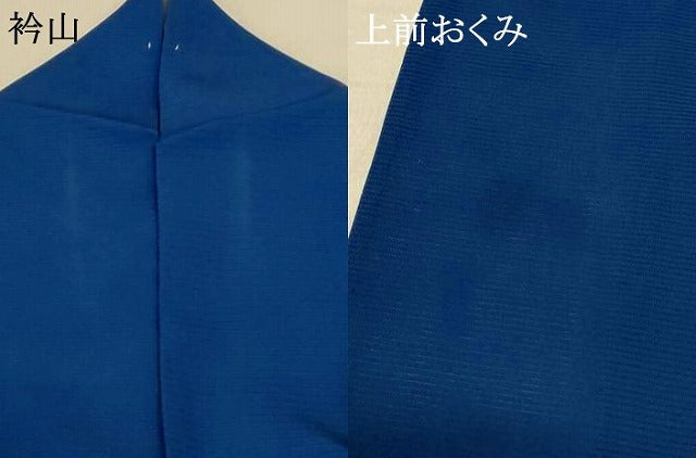 平和屋着物＊夏物 色無地 絽 青藍色 正絹 逸品 AABE2637jd