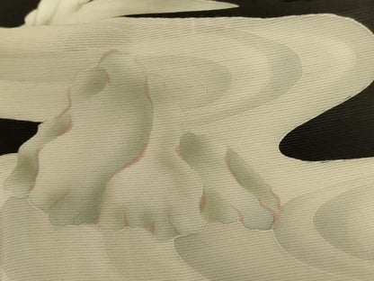 平和屋着物＊夏物 黒留袖 絽 流水文 正絹 逸品 AABE2638jd