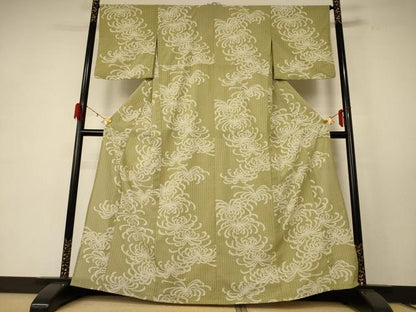 平和屋着物＊夏物 小紋 紗 乱菊 洗える着物 AABE2647jd
