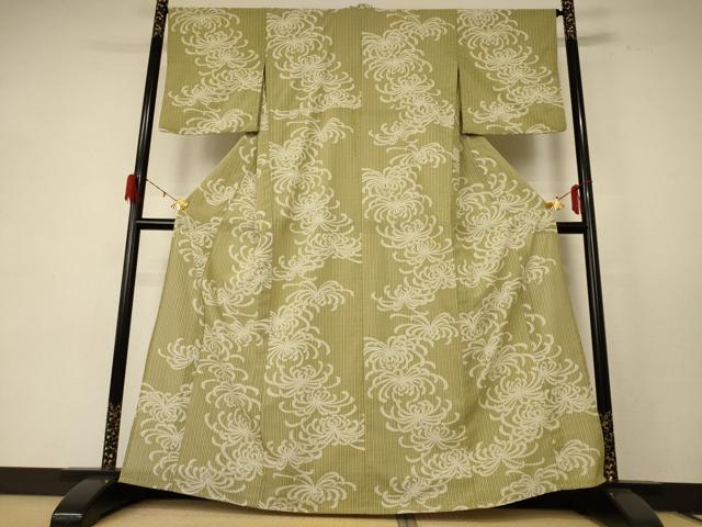 平和屋着物＊夏物 小紋 紗 乱菊 洗える着物 AABE2647jd