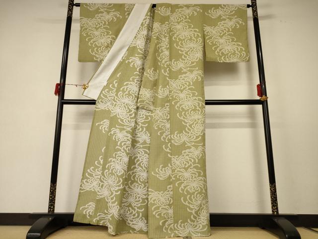 平和屋着物＊夏物 小紋 紗 乱菊 洗える着物 AABE2647jd