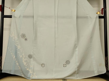 平和屋着物＊夏物 訪問着 絽 正倉院花文 暈し染め 金彩 洗える着物 AABE2651jd