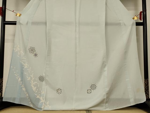 平和屋着物＊夏物 訪問着 絽 正倉院花文 暈し染め 金彩 洗える着物 AABE2651jd
