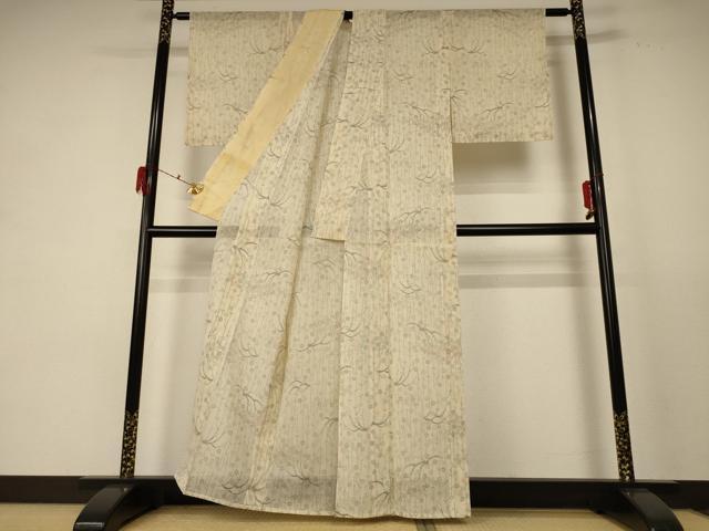 平和屋着物＊夏物 本場大島紬 夏大島 枝花文 正絹 逸品 AABE2653jd