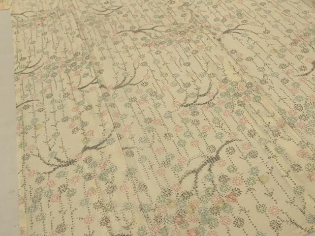 平和屋着物＊夏物 本場大島紬 夏大島 枝花文 正絹 逸品 AABE2653jd