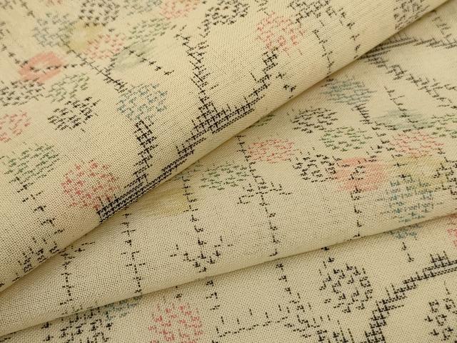 平和屋着物＊夏物 本場大島紬 夏大島 枝花文 正絹 逸品 AABE2653jd