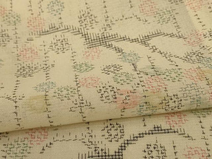 平和屋着物＊夏物 本場大島紬 夏大島 枝花文 正絹 逸品 AABE2653jd