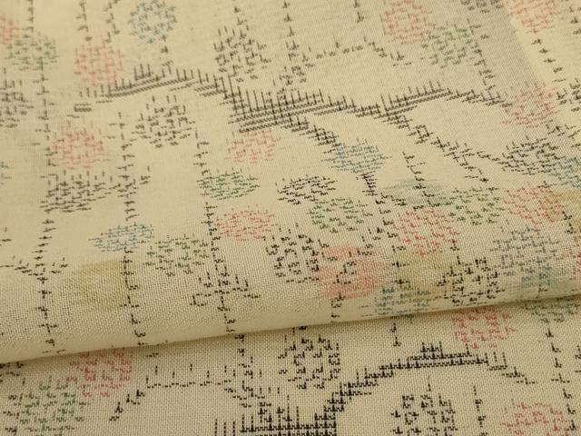 平和屋着物＊夏物 本場大島紬 夏大島 枝花文 正絹 逸品 AABE2653jd