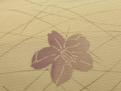 平和屋着物＊夏物 小紋 絽 舞花文 正絹 逸品 AABE2654jd