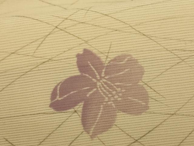 平和屋着物＊夏物 小紋 絽 舞花文 正絹 逸品 AABE2654jd
