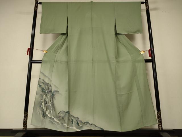 平和屋着物＊夏物 色留訪問着 絽 風景文 暈し染め 正絹 逸品 AABE2658jd