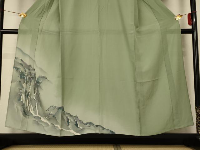 平和屋着物＊夏物 色留訪問着 絽 風景文 暈し染め 正絹 逸品 AABE2658jd