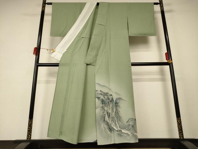 平和屋着物＊夏物 色留訪問着 絽 風景文 暈し染め 正絹 逸品 AABE2658jd