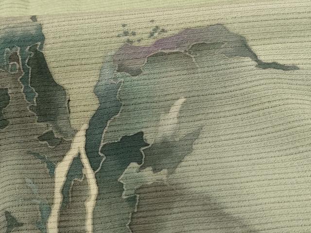 平和屋着物＊夏物 色留訪問着 絽 風景文 暈し染め 正絹 逸品 AABE2658jd