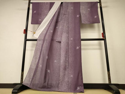 平和屋着物＊夏物 小紋 紗 桜丸文 洗える着物 AABE2659jd