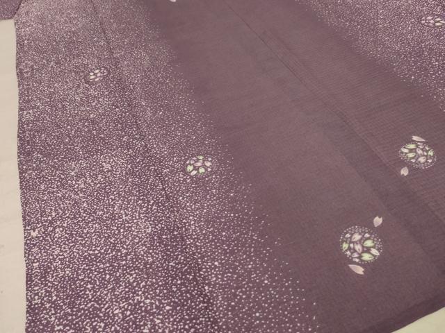 平和屋着物＊夏物　小紋　紗　桜丸文　洗える着物　AABE2659jd 平和屋着物＊夏物 小紋 紗 桜丸文 洗える着物 AABE2659jd