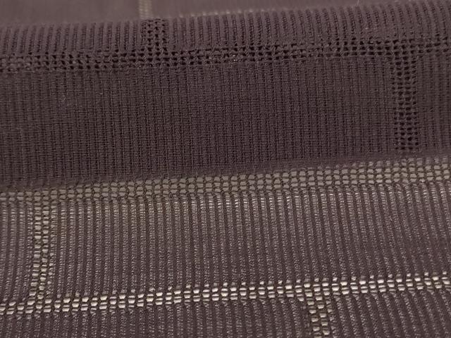 平和屋着物＊夏物 色無地 縦絽 黒鳶色 高島屋扱い 正絹 逸品 AABE2660jd