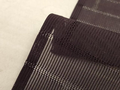 平和屋着物＊夏物 色無地 縦絽 黒鳶色 高島屋扱い 正絹 逸品 AABE2660jd