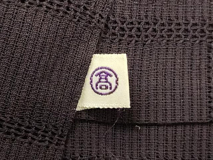 平和屋着物＊夏物 色無地 縦絽 黒鳶色 高島屋扱い 正絹 逸品 AABE2660jd