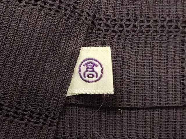 平和屋着物＊夏物 色無地 縦絽 黒鳶色 高島屋扱い 正絹 逸品 AABE2660jd