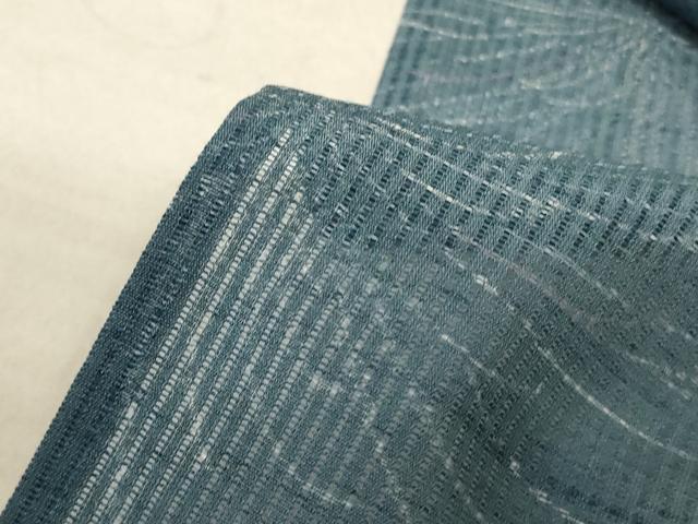 平和屋着物＊夏物　駒鋁上布　縦絽　乱菊　反端付き　正絹　逸品　AABE2663jd 平和屋着物＊夏物 駒鋁上布 縦絽 乱菊 反端付き