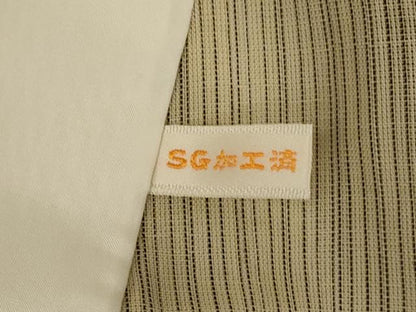 平和屋着物＊夏物 上布 縞 麻 逸品 未使用 AABE2665jd