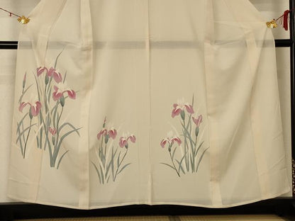 平和屋着物＊夏物 訪問着 絽 草花文 正絹 逸品 AABE2666jd