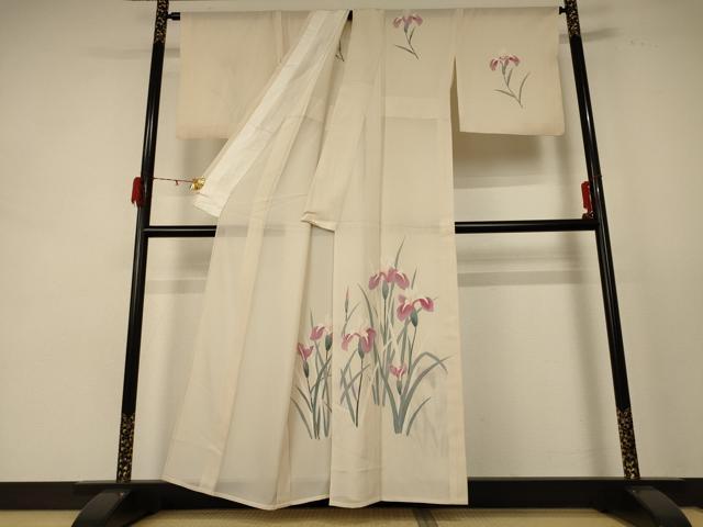 平和屋着物＊夏物 訪問着 絽 草花文 正絹 逸品 AABE2666jd