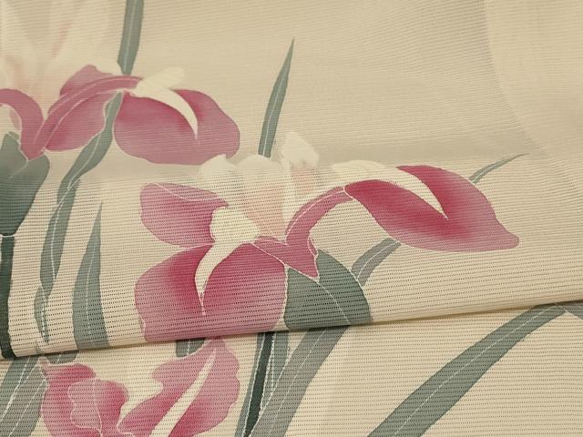 平和屋着物＊夏物 訪問着 絽 草花文 正絹 逸品 AABE2666jd