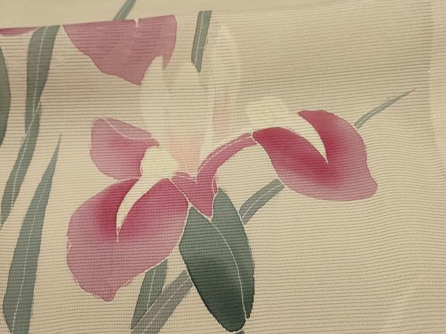 平和屋着物＊夏物 訪問着 絽 草花文 正絹 逸品 AABE2666jd