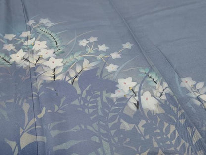 平和屋着物＊夏物 訪問着 絽 草花文 正絹 逸品 AABE2667jd
