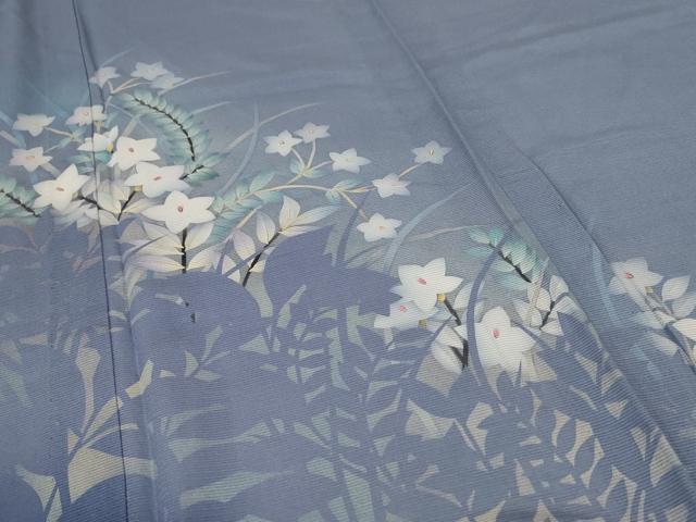 平和屋着物＊夏物 訪問着 絽 草花文 正絹 逸品 AABE2667jd