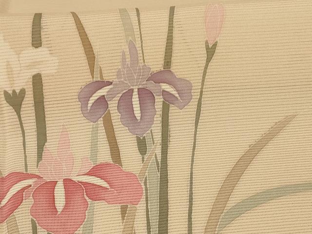 平和屋着物＊夏物 訪問着 絽 流水草花文 暈し染め 正絹 逸品 AABE2668jd