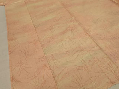 平和屋着物＊夏物 小紋 紗 草葉文 暈し染め 正絹 逸品 AABE2669jd