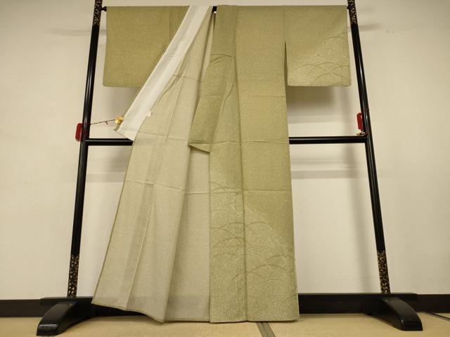 平和屋着物＊夏物 訪問着 絽 露芝 洗える着物 AABE2680jd