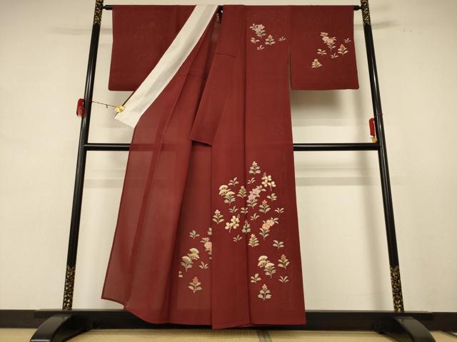 平和屋着物＊夏物 訪問着 絽 草花文 正絹 逸品 AABE2681jd