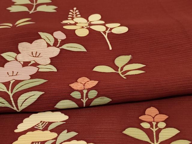 平和屋着物＊夏物 訪問着 絽 草花文 正絹 逸品 AABE2681jd