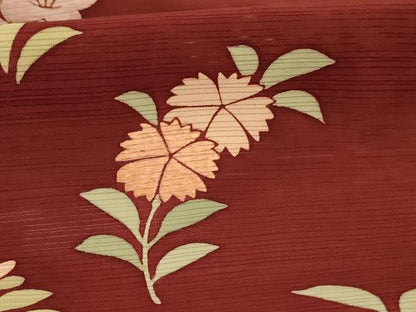 平和屋着物＊夏物 訪問着 絽 草花文 正絹 逸品 AABE2681jd