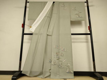 平和屋着物＊夏物 訪問着 絽 流水花鳥文 正絹 逸品 未使用 AABE2683jd