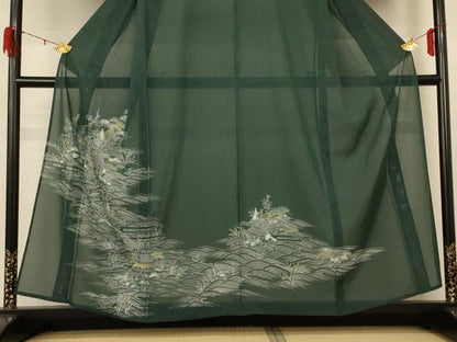 平和屋着物＊夏物 訪問着 絽 立波風景文 洗える着物 AABE2684jd