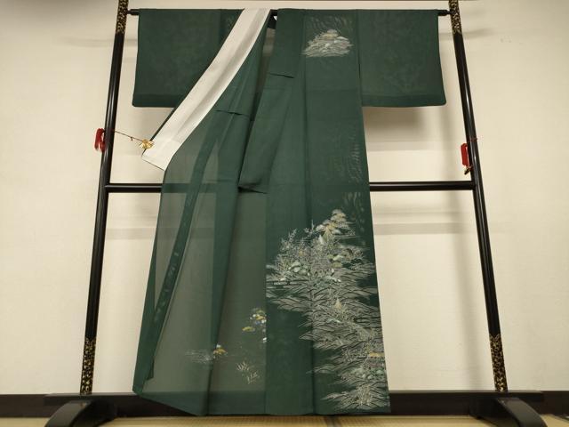 平和屋着物＊夏物 訪問着 絽 立波風景文 洗える着物 AABE2684jd