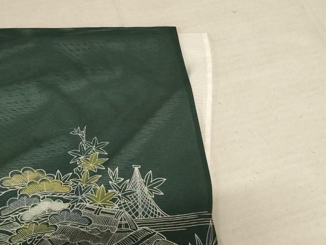 平和屋着物＊夏物 訪問着 絽 立波風景文 洗える着物 AABE2684jd