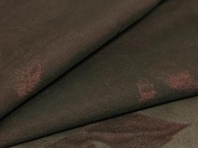 平和屋着物＊夏物 小紋 紗 舞葉文 正絹 逸品 AABE2685jd