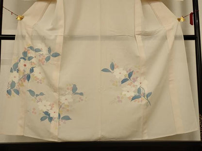 平和屋着物＊夏物 訪問着 絽 草花文 正絹 逸品 AABE2686jd