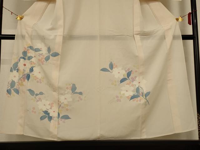 平和屋着物＊夏物 訪問着 絽 草花文 正絹 逸品 AABE2686jd