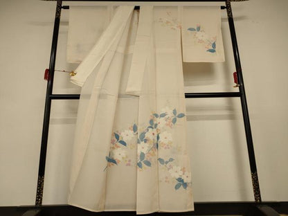 平和屋着物＊夏物 訪問着 絽 草花文 正絹 逸品 AABE2686jd