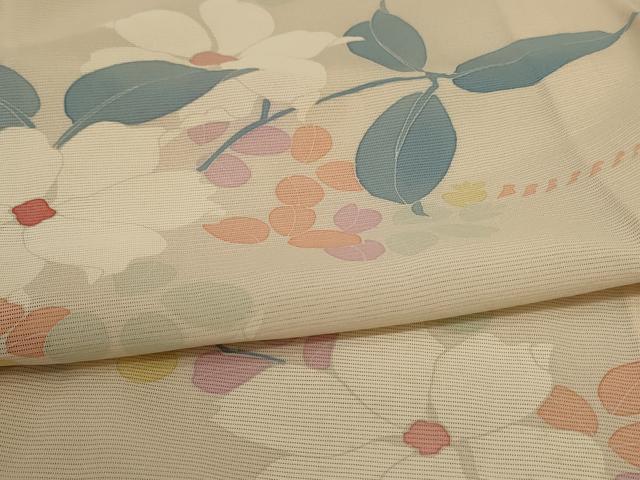 平和屋着物＊夏物 訪問着 絽 草花文 正絹 逸品 AABE2686jd