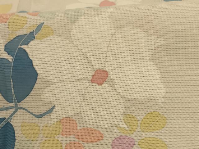 平和屋着物＊夏物 訪問着 絽 草花文 正絹 逸品 AABE2686jd